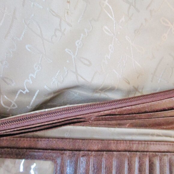 RARE! Fossil Fifty-Four Multicolor Patchwork Leather&Suede Envelope Style Wallet - Picture 9 of 13